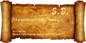 Strasszer Dénes névjegykártya